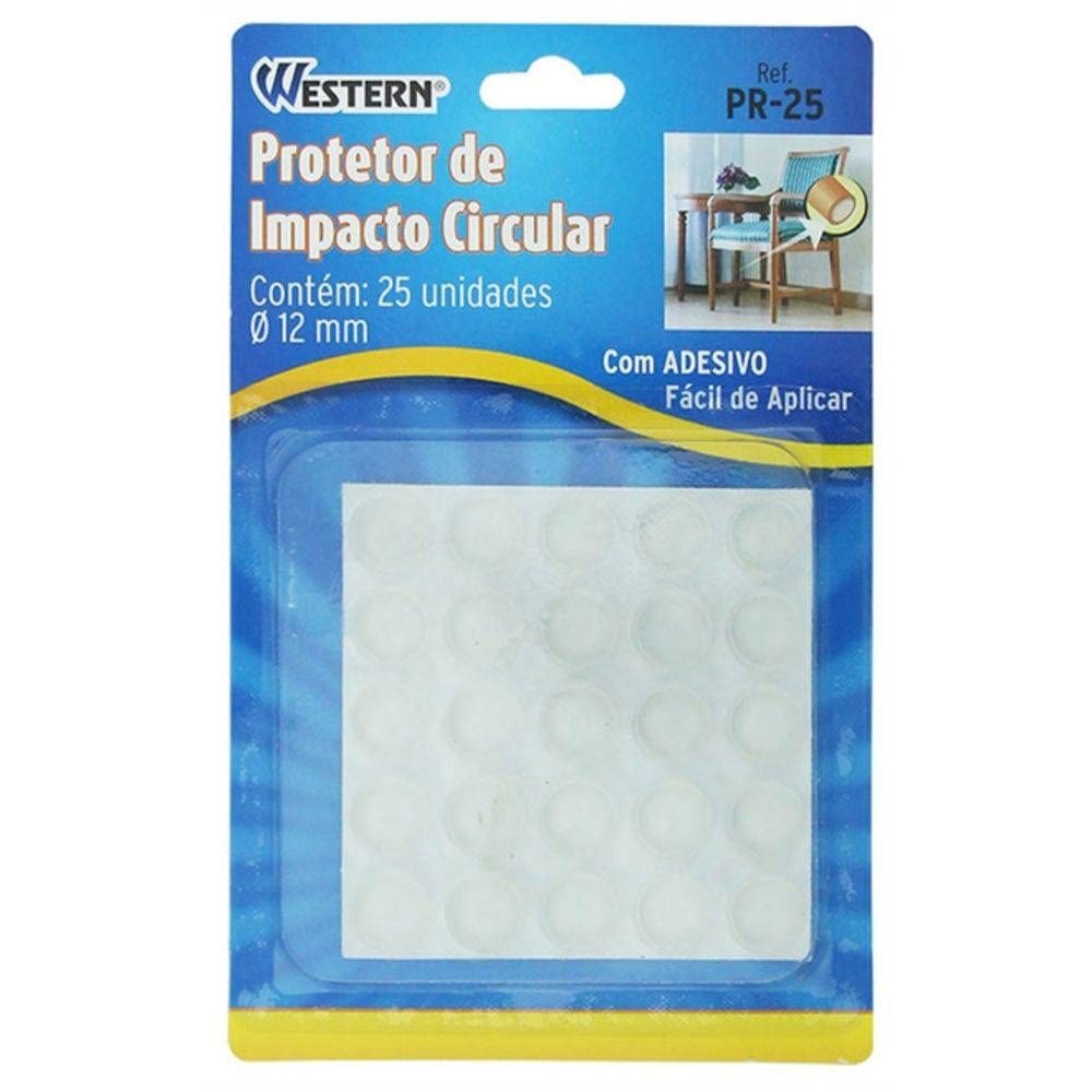 Protetor De Impacto 12mm 25 Un Com Adesivo Pr-25 Western