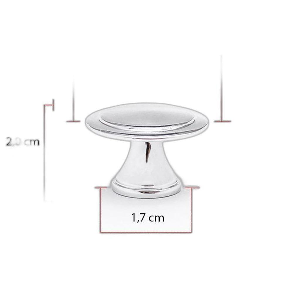 Puxador Redondo Flor Em Metal Móveis Kit 4 Unidade Puxador