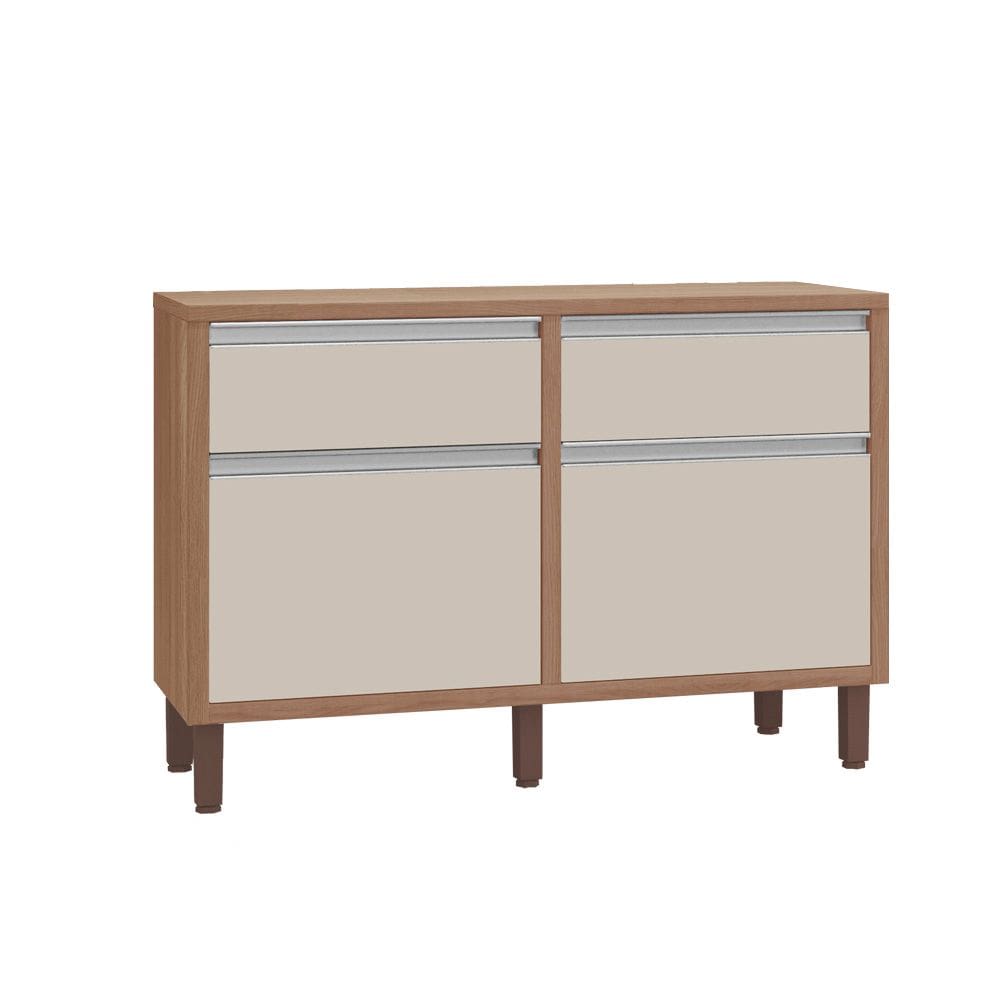 Balcão Grande Cozinha Maitê 100% MDF Tuboarte 2 Portas