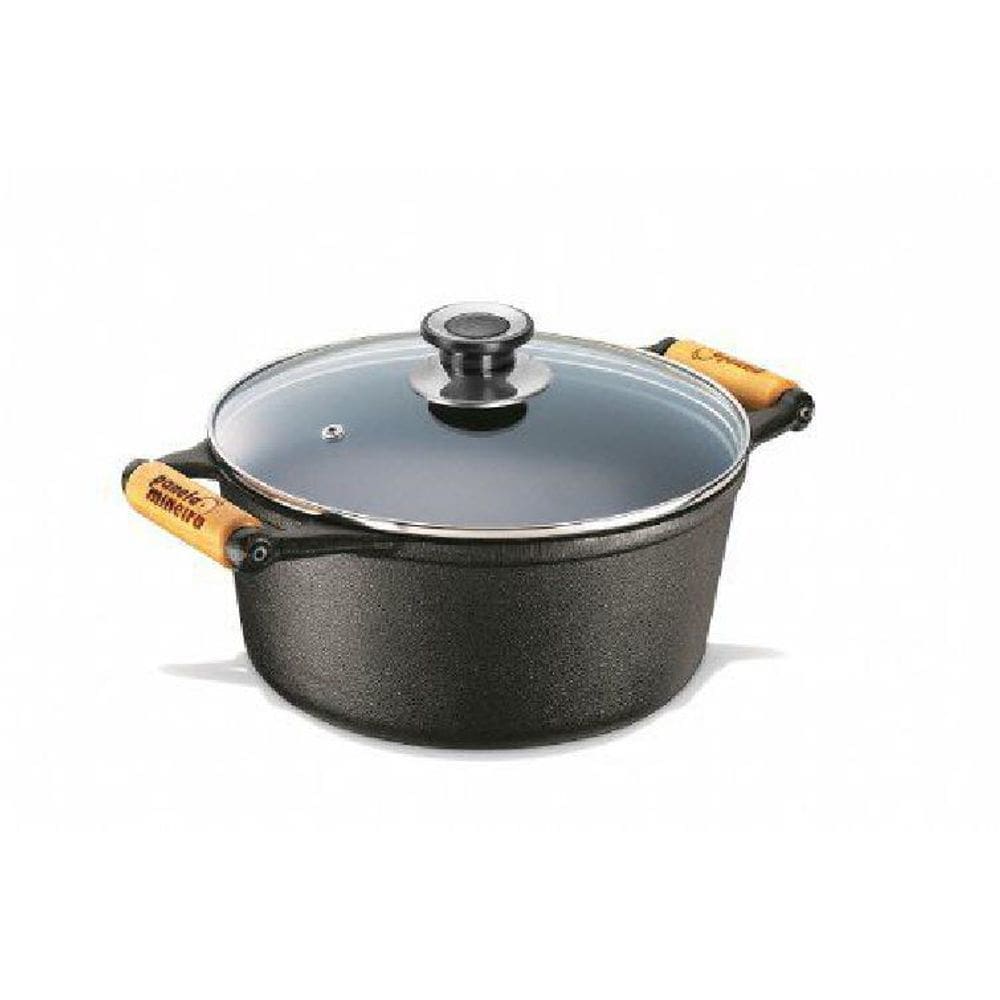 Caçarola Com Alça De Madeira Tampa De Vidro 3L 23x10