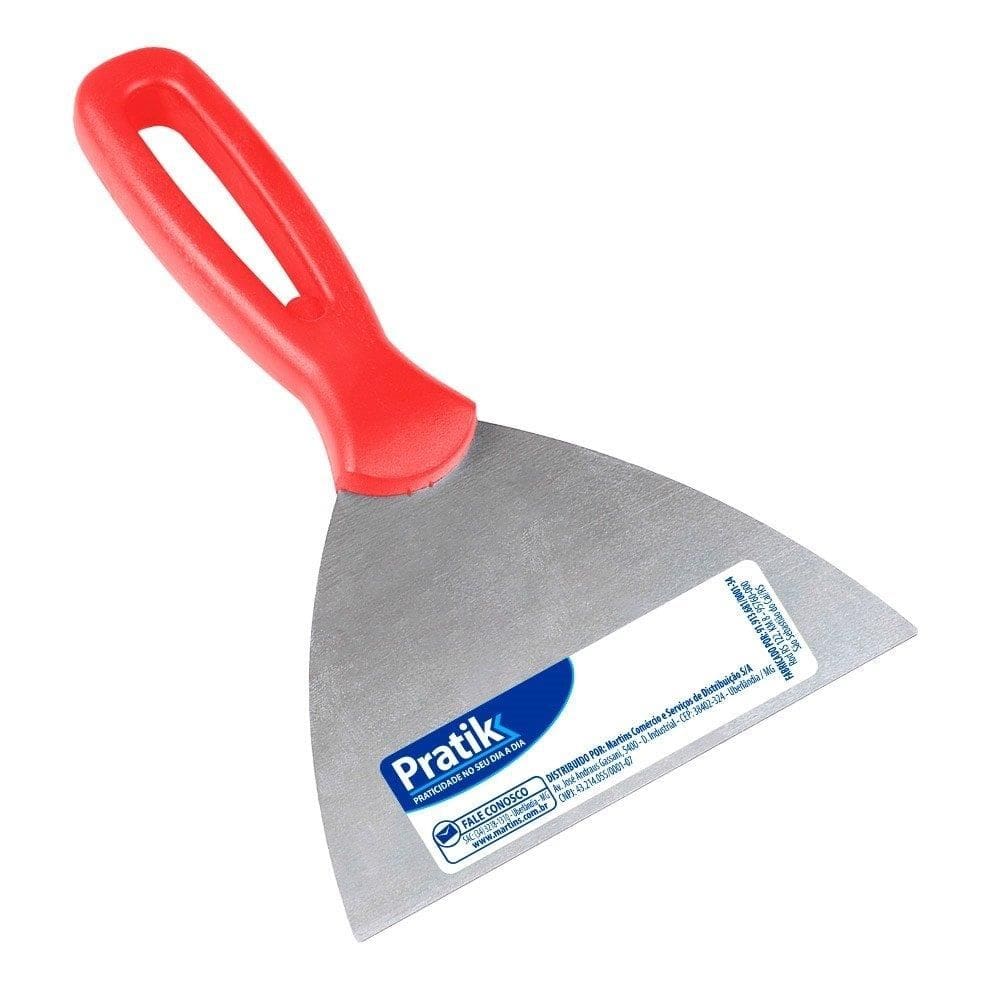 Espátula Pratik de Aço Inox Cabo Plástico 12cm Embalagem com 12 Unidades