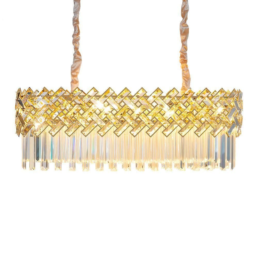 Lustre Pendente Skylight Lor 4005-1 Dourado Retangular 90 G9 Bivolt Dourado