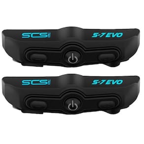 Par de Intercomunicadores Moto Capacete Motoqueiro Microfone Scs S7 Evo Bluetooth 5.0,