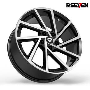 Roda Aro 18 X 6 R-Seven Preto Diamantado Furação 5X112Mm