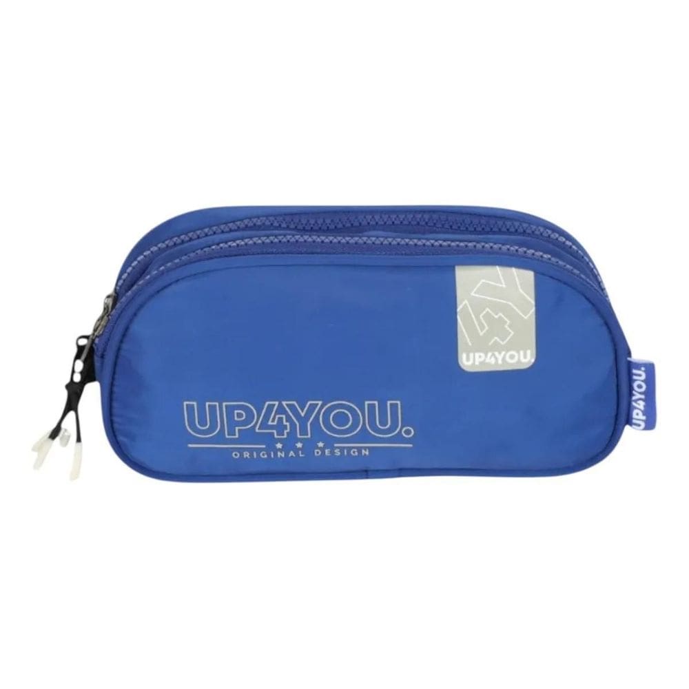Estojo Escolar Duplo Up4you Estiloso Azul