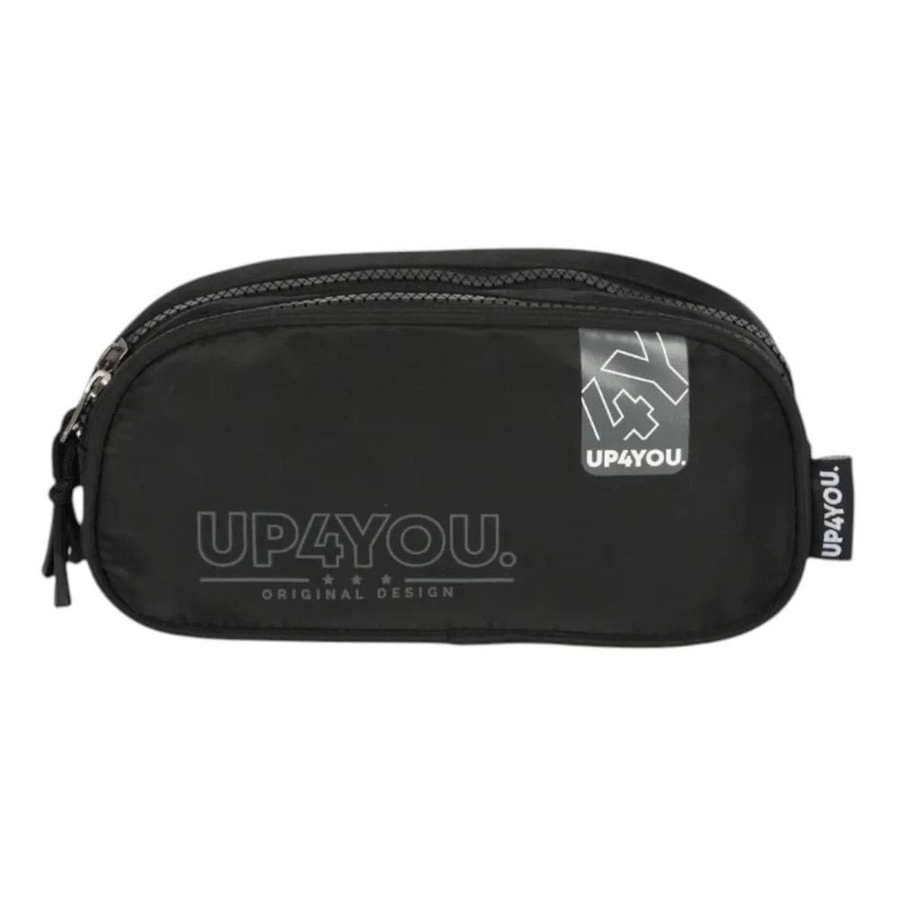 Estojo Escolar Duplo Up4you Estiloso Preto