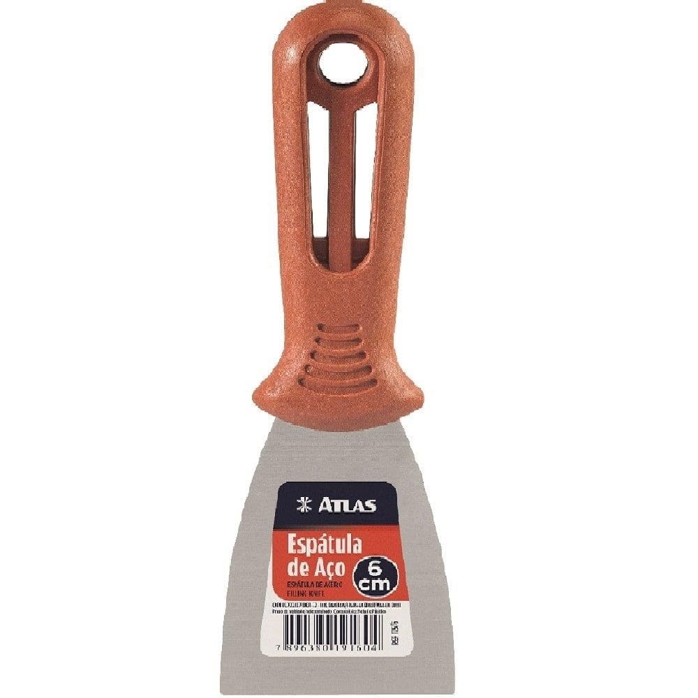 Espátula Aço Carbono Atlas 175/6 6cm - Embalagem com 12 Unidades