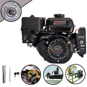 Motor À Gasolina Anmax AN210E 208cc 7HP 3.600rpm Motor Estacionário Com Partida Elétrica Profissional Para Construção Civil e Moendas de Cana