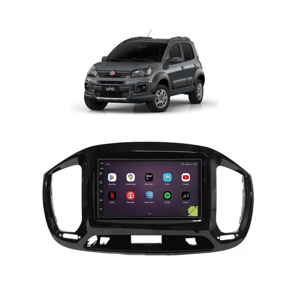 Kit Multimídia Uno 2015 / 2021 Attractive Way Evo 7 Pol Android Carplay 2/32GB - 701KC First Option