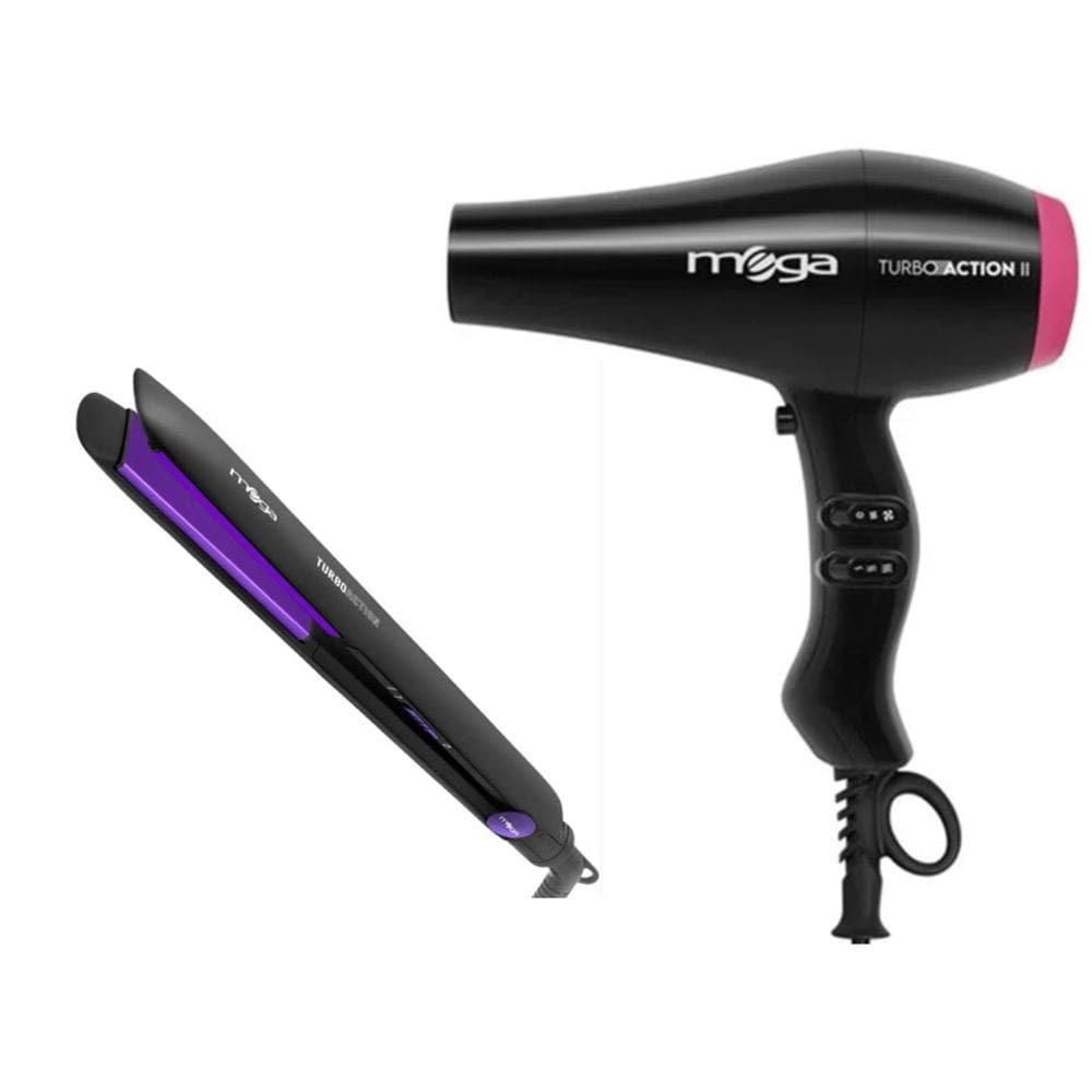 Kit Mega - Secador De Cabelo Turbo Action Ii 2000W 127V + Prancha Turbo Action 230ºc Biv