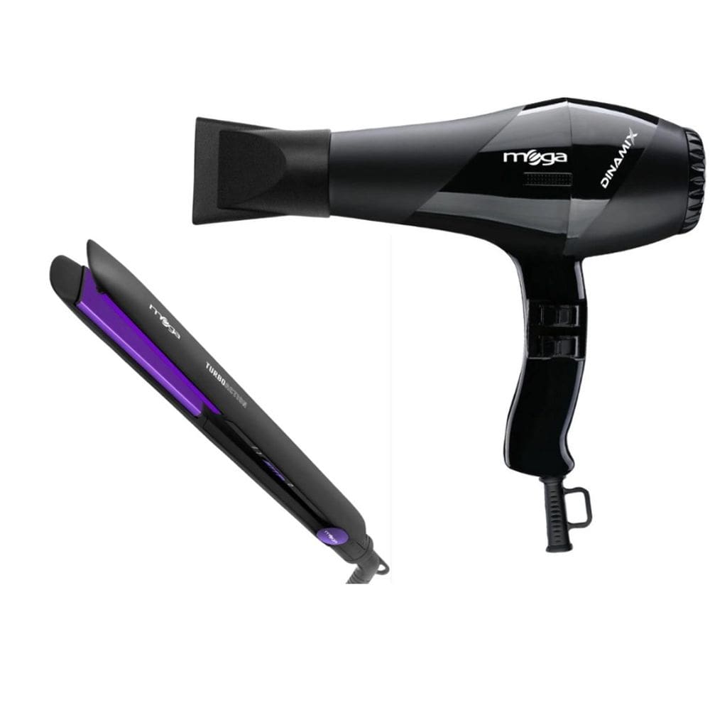 Kit Mega - Secador De Cabelo Dinamix 2000W 220V + Prancha Turbo Action 230ºc Biv