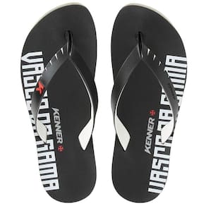 Chinelo Kenner Vasco Da Gama Red Masculino - Preto e Branco