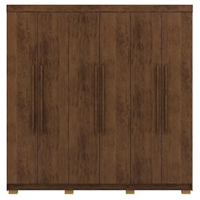 Guarda Roupa Casal 6 Portas 2 Gavetas 218 Cm 10037 Vlr Imbuia