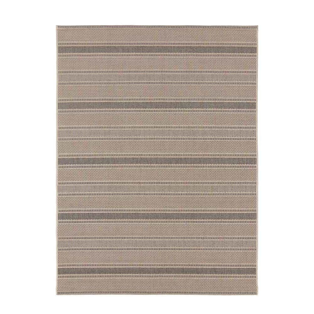 Tapete Sisal Eco-nature Riscas 77 Bege-chumbo 1,50x2,00m