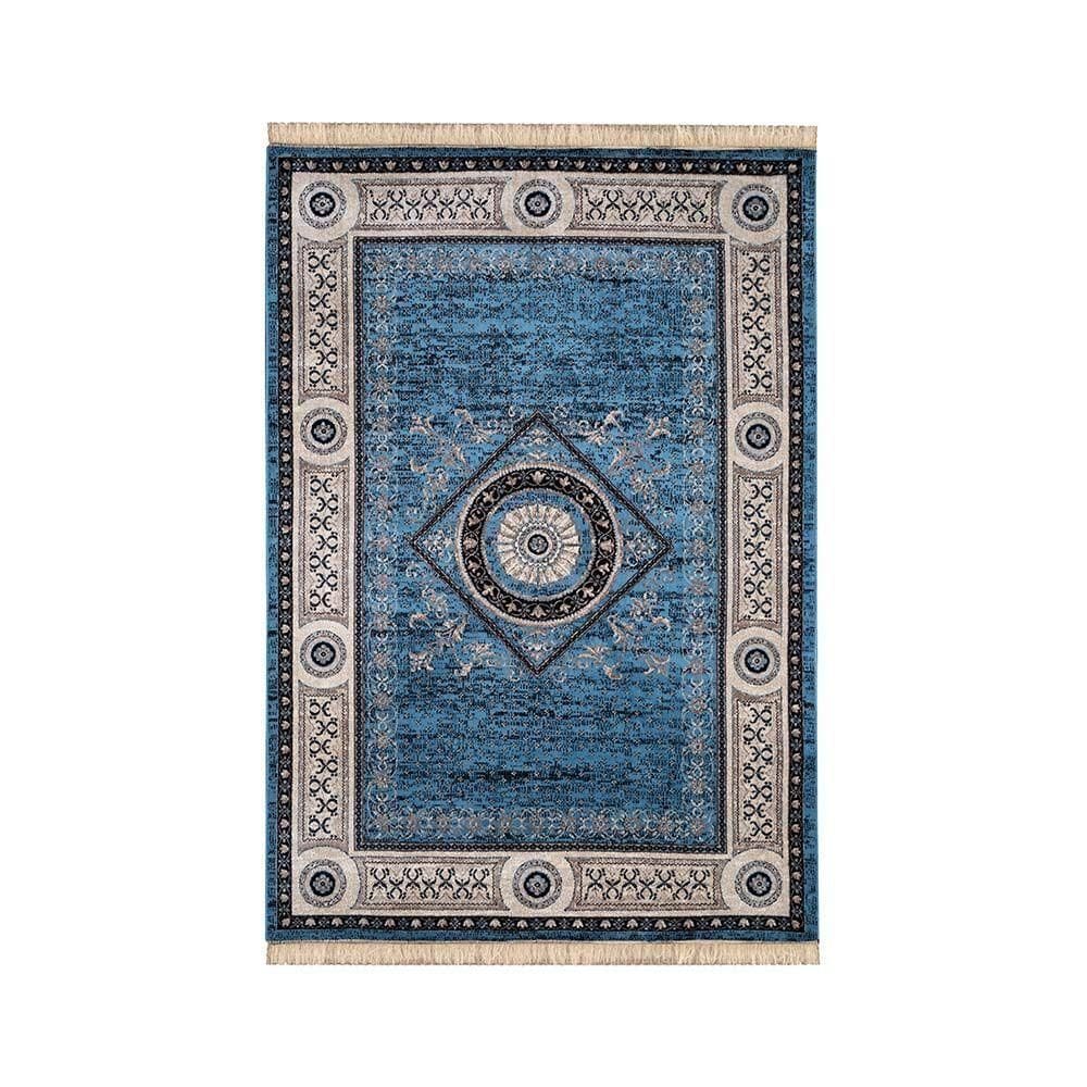 Tapete Para Sala Belga Bruxelas 9 Azul 2,50x3,80m - Edantex