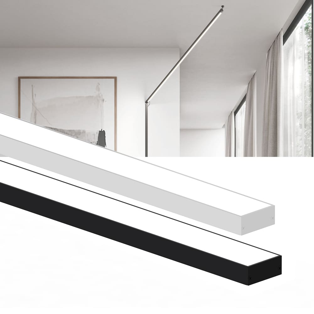 Perfil de Sobrepor Taschibra Para Fita de Led Zenith 5X2 Com 1 Metro Branco