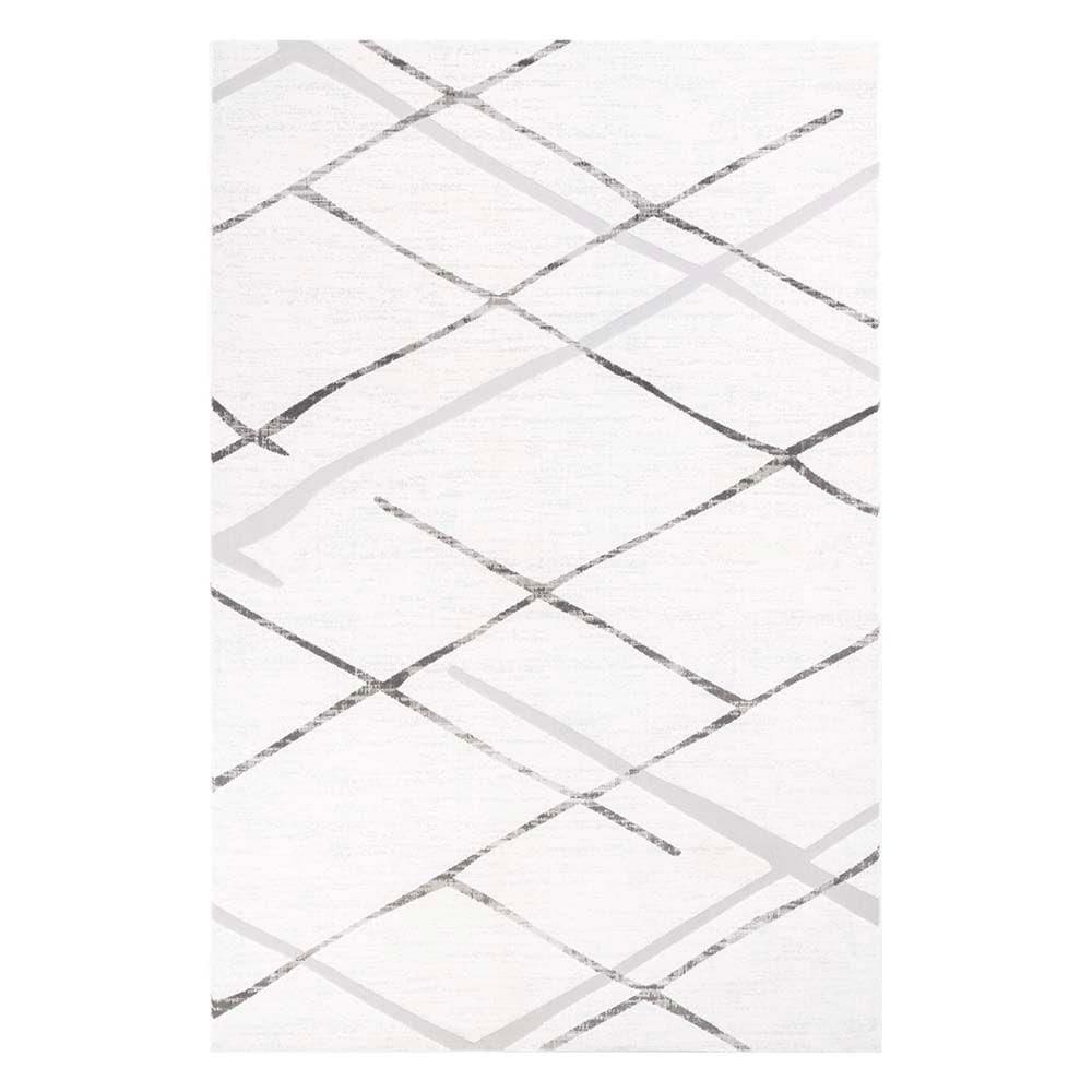 Tapete Para Sala Sofia 06 Bege E Cinza 1,40x2,00m - Edantex