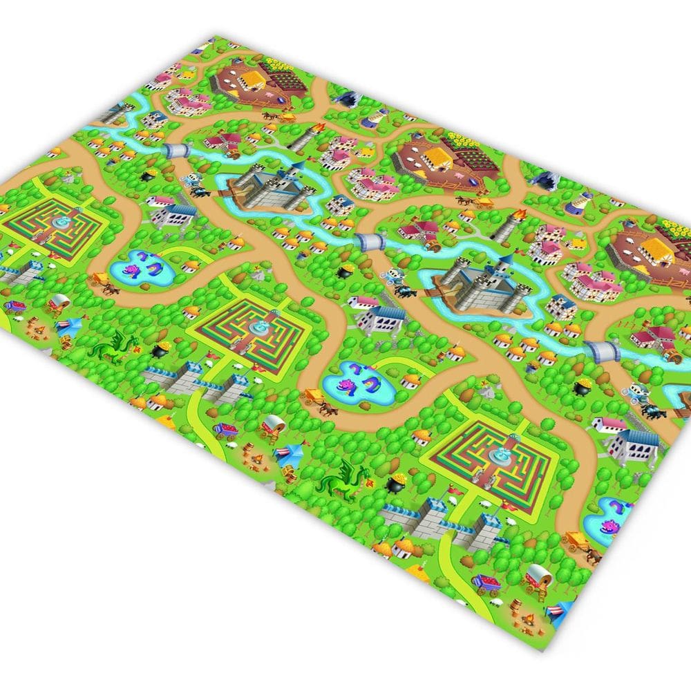 Tapete Pista Carrinhos Hotcars Grandes Castelos 1,8X1,2M