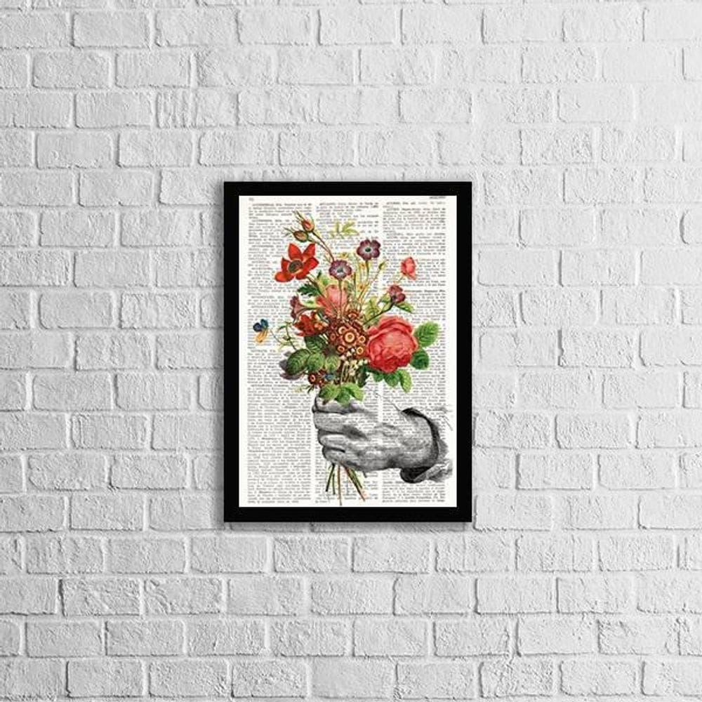Quadro Bouquet De Flores 24X18Cm