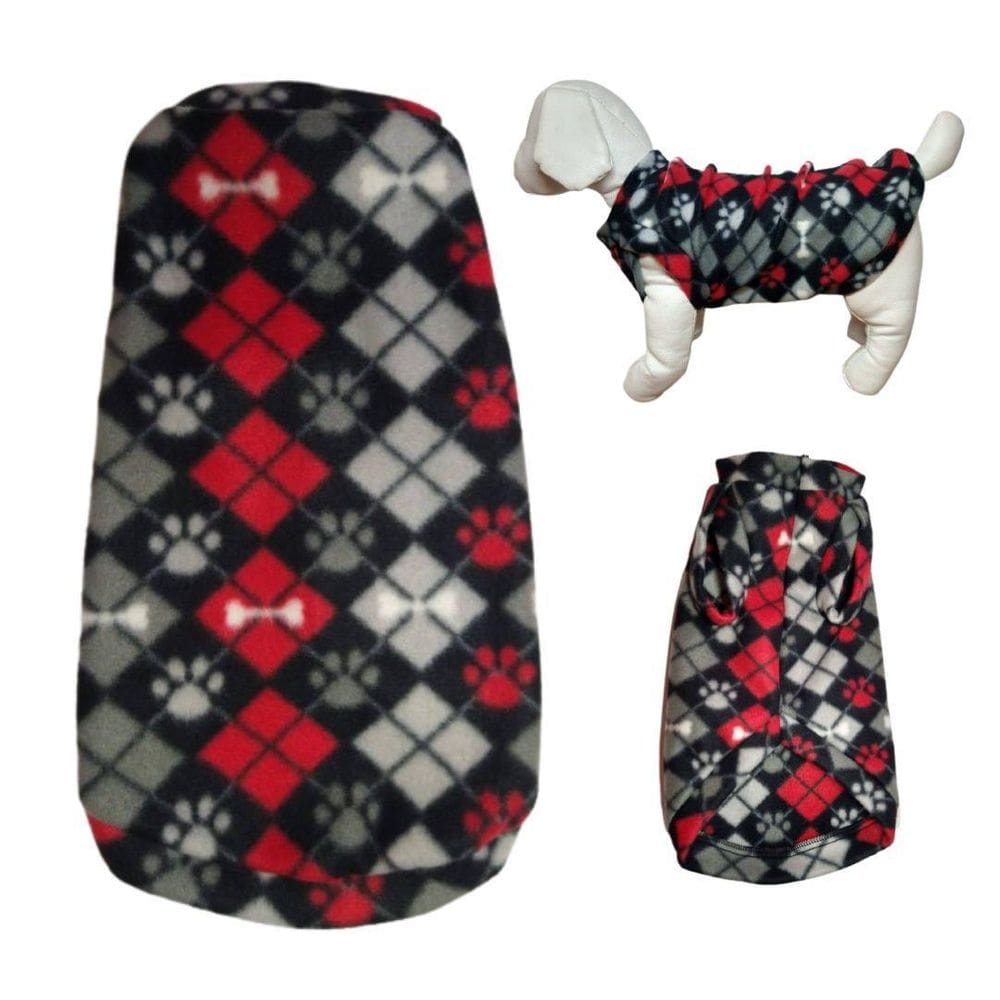 Roupa Para Cães - Suéter Inverno Preto Mosaico Eg