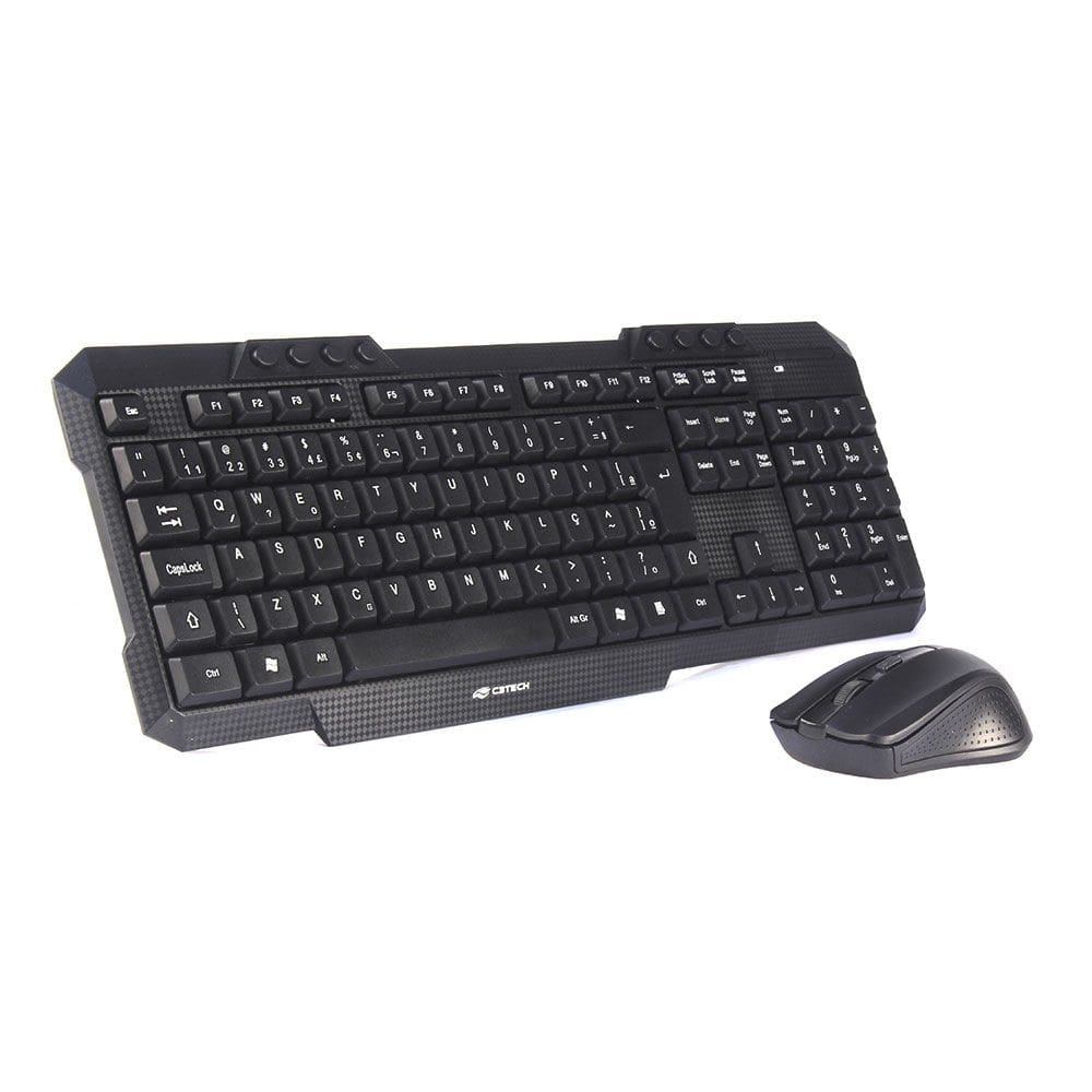 Teclado + Mouse Wireless K-W10bk Preto - C3