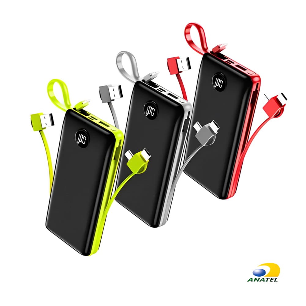 Carregador Universal Portátil Bateria Power Bank 20.000 mAh