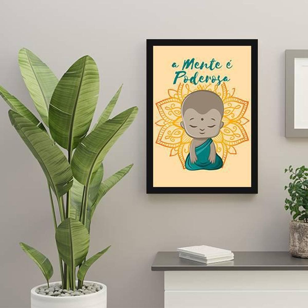 Quadro Decorativo A Mente É Poderosa 45X34Cm