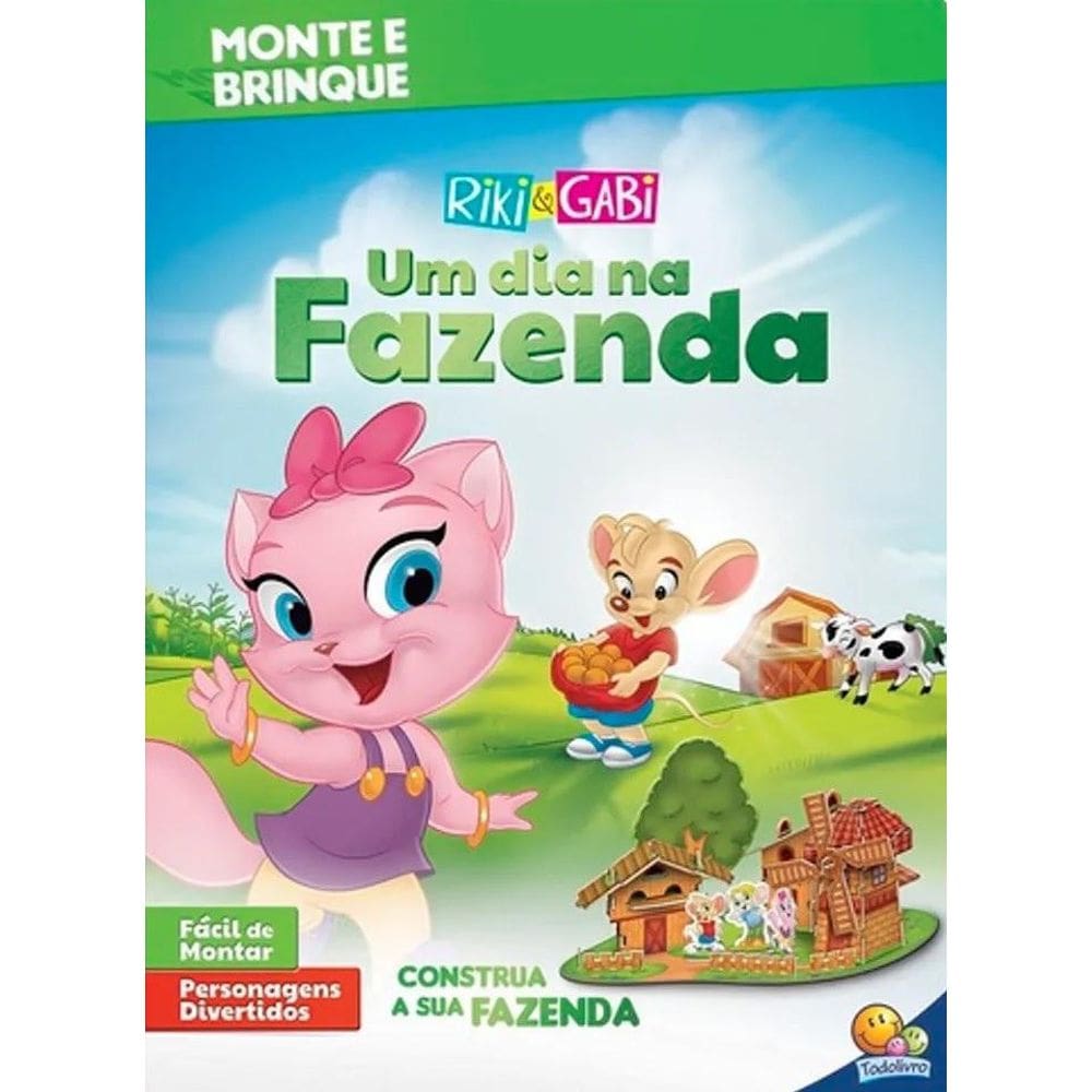 Livro Monte E Brinque Riki E Gabi Um Dia Na Fazenda