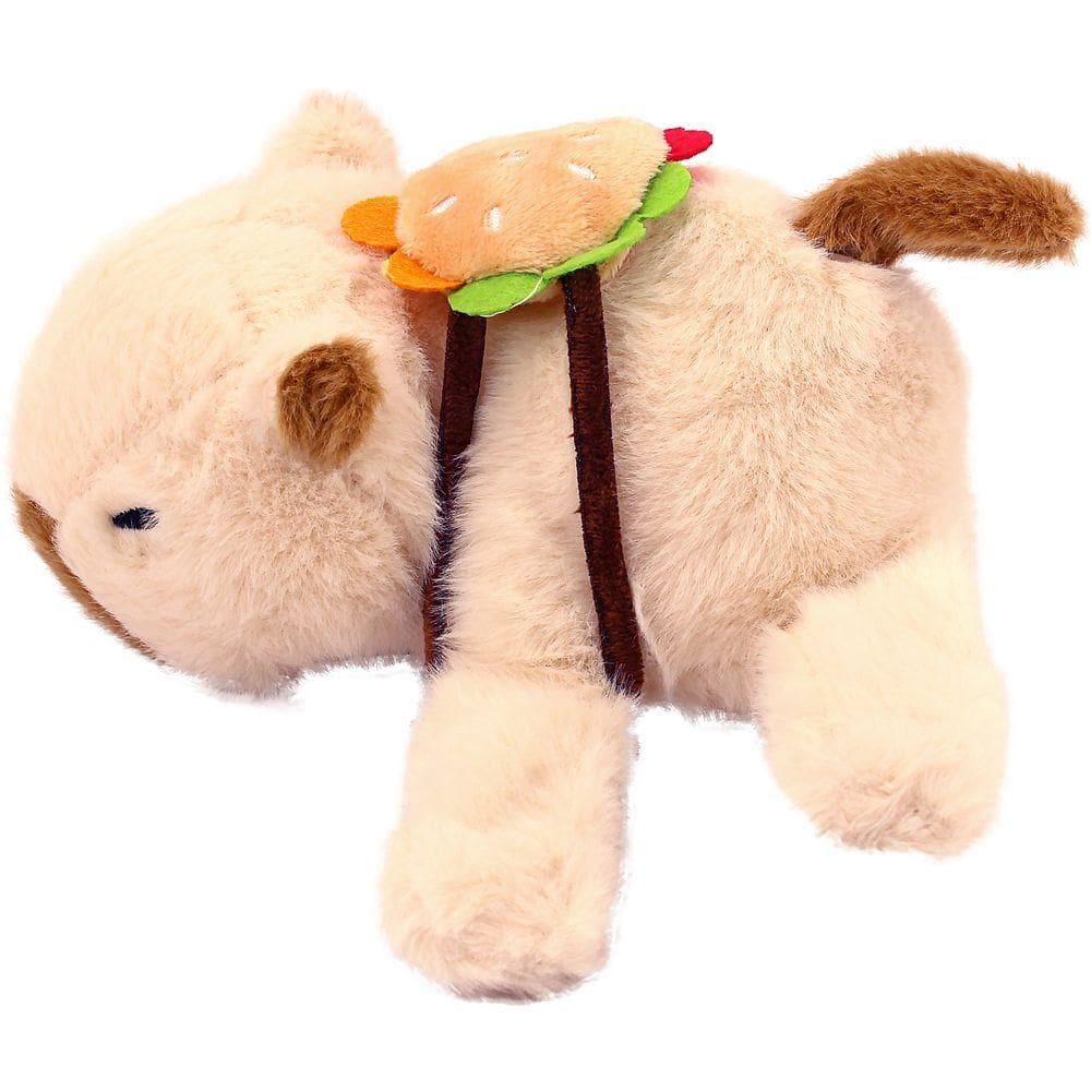 Pulseira Slap Capivara Pelúcia Bege com Mochila - BBR Toys