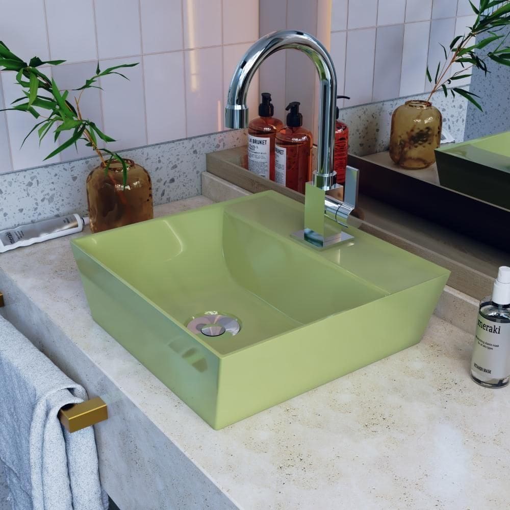 Cuba Apoio Angular Quadrada Volcano Aq33w Verde Acqua