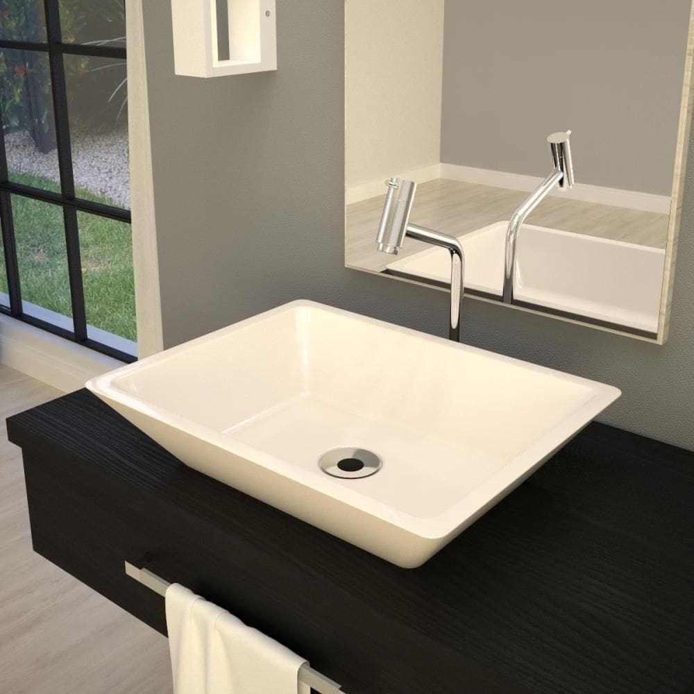 Cuba Apoio Retangular Rt45w Colorida Bege