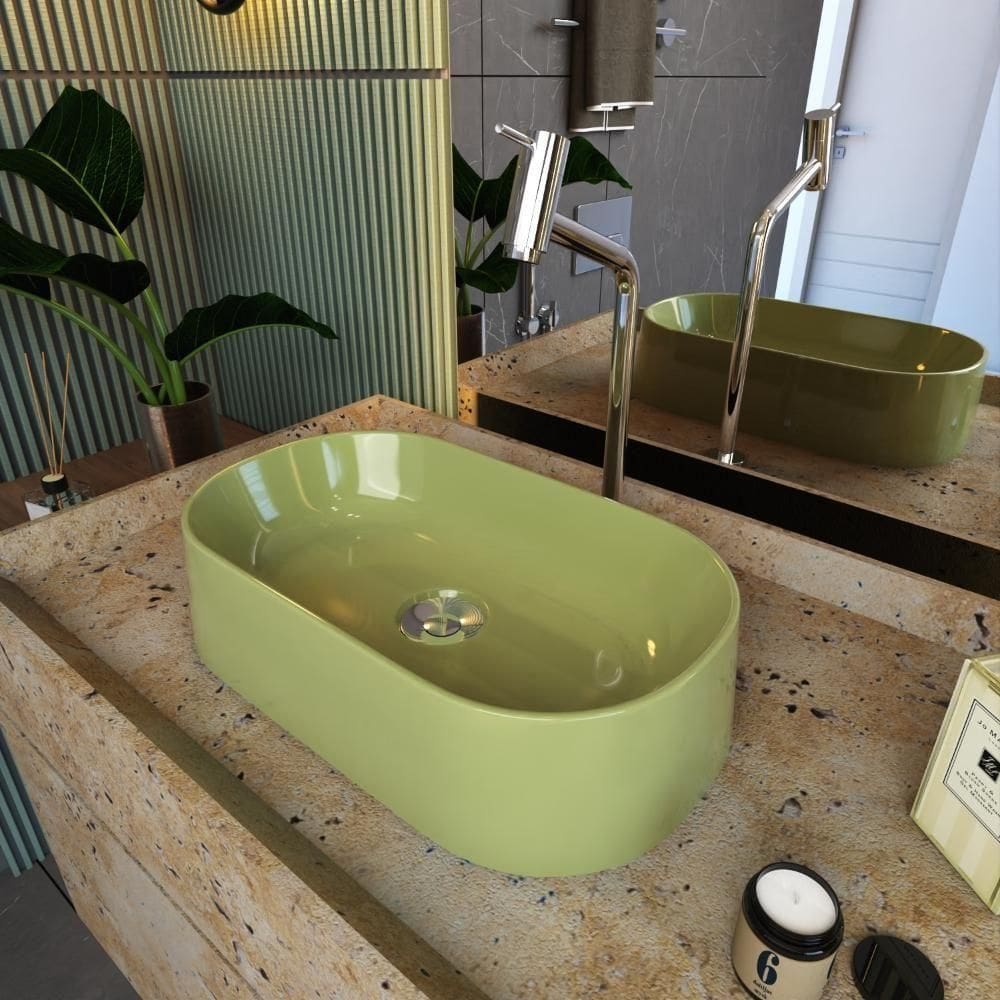 Cuba Apoio Oval Laila O42w Verde Acqua