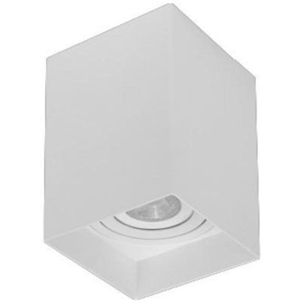 Kit 6 Spot Sobrepor Branco Direcionavel Quadrado Par20 Zan93