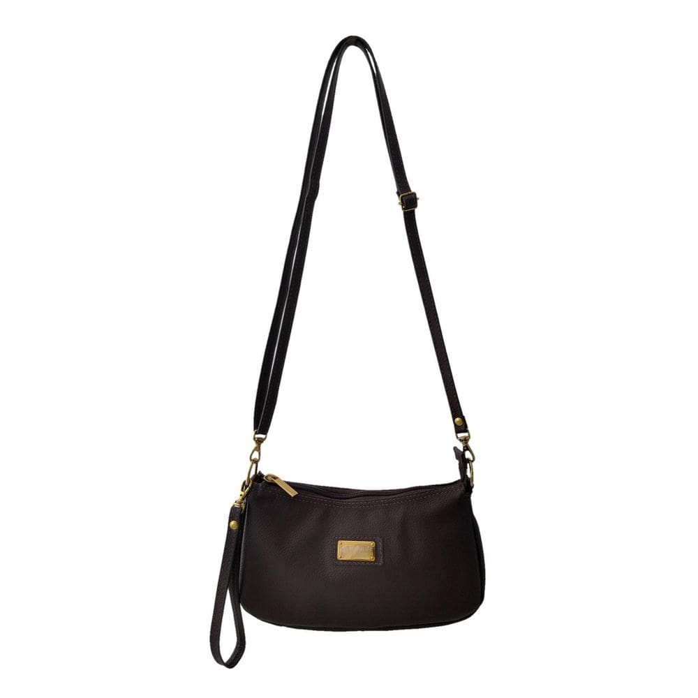 Bolsa Carteira Clutch Topgrife Transversal Couro Marrom