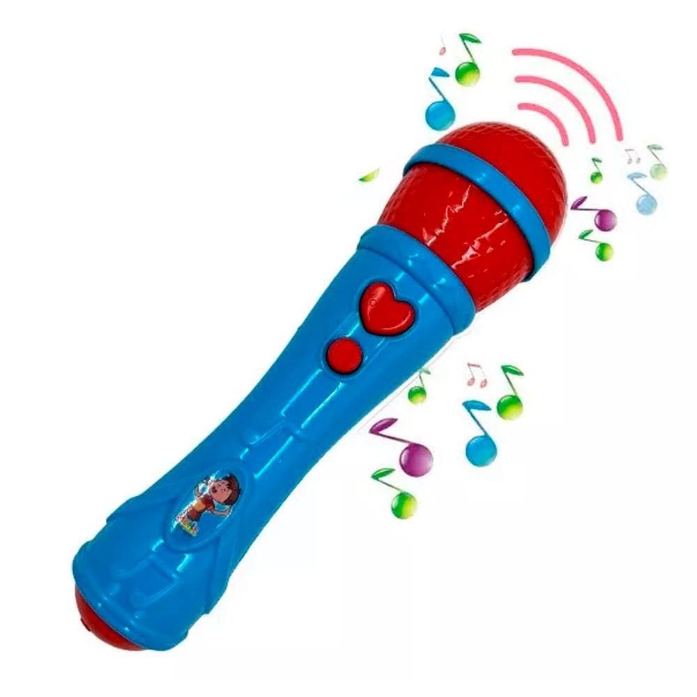 Microfone Infantil Sai Voz Toca Musica Brinquedo Musical