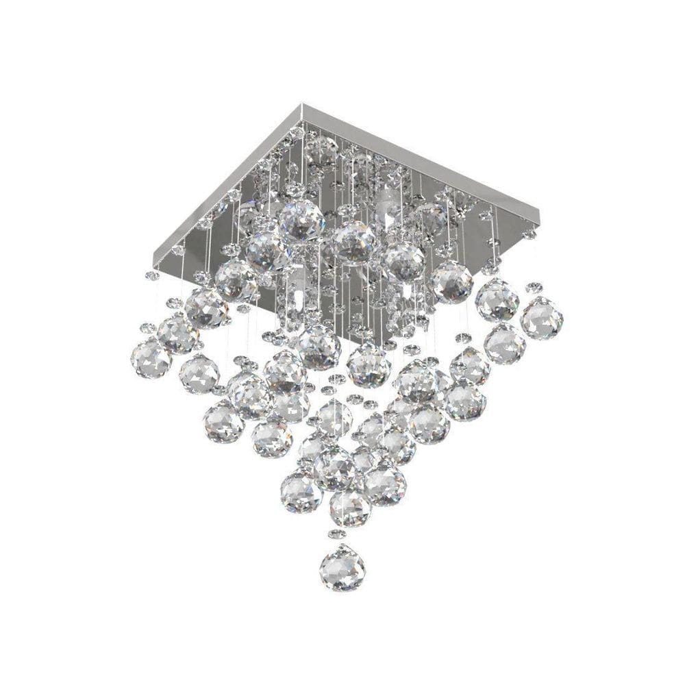 Lustre de Cristal  32X32cm   Living Hall de Entrada