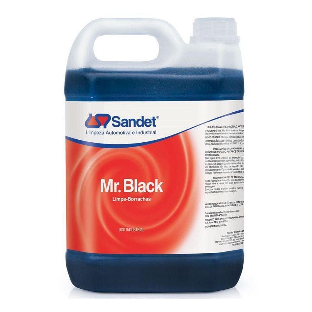 Limpa Borrachas Mr. Black 5 Litros Sandet