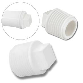 Plug Tampão 3/4 Pol Tampa Roscável Em Pvc Branco