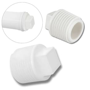 Plug Tampão 3/4 Pol Tampa Roscável Em Pvc Branco