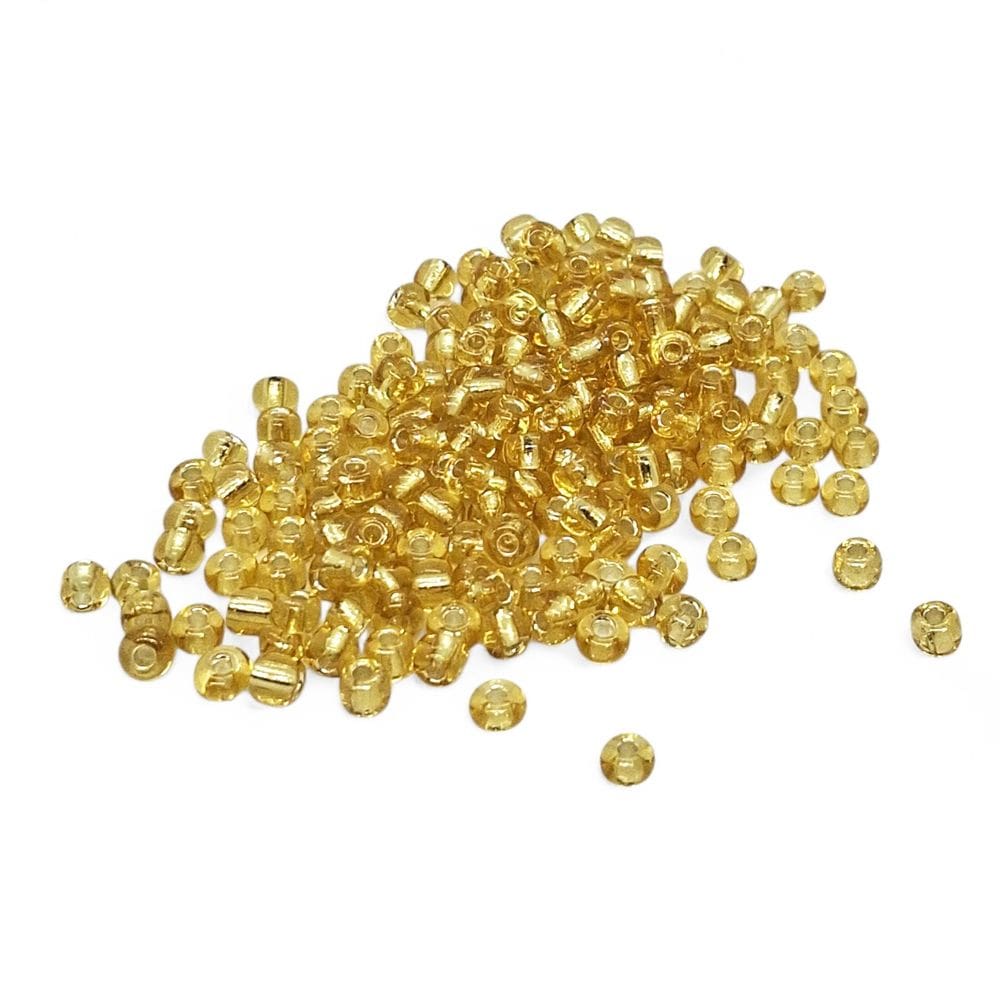 Miçanga para Guia Dourado Cristal Artesanato 4mm de 500g
