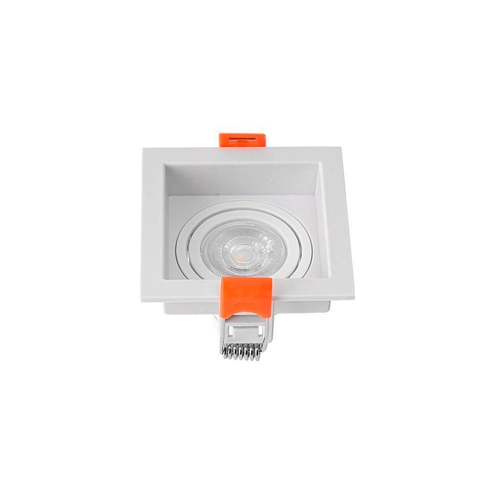 Spot de Embutir Recuado Nordecor Loyo para 1 Lâmpada MR11 GU10 Quadrado