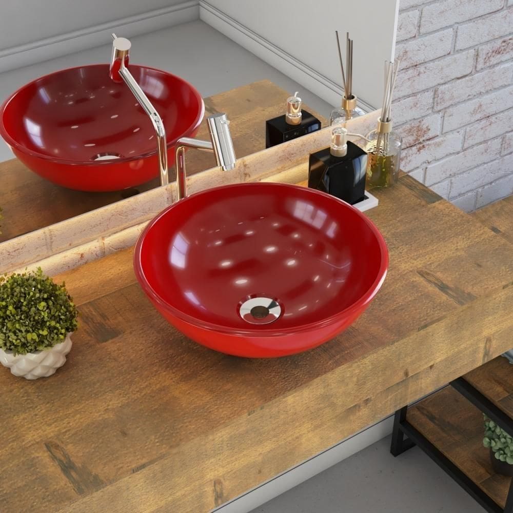 Cuba Apoio Redonda R35w Colorida Vermelho