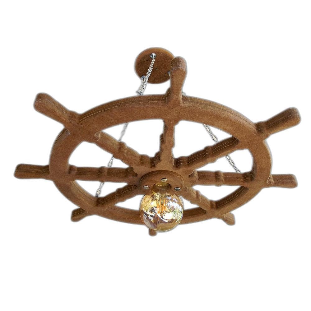 Kit 4 Lustre Luminária Pendente 65Cm Leme De Navio 1B