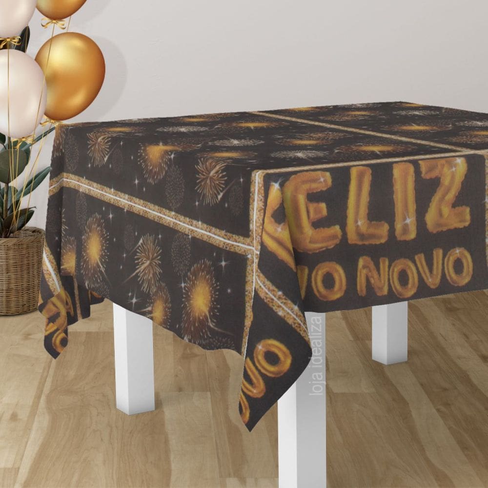 Toalha Mesa TNT Festa Feliz Ano Novo Fogos Por Metro