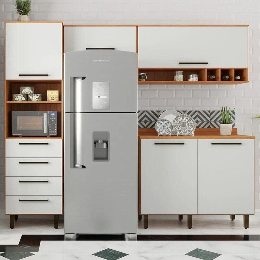 Cozinha Compacta 4 Peças 5 Portas 4 Gavetas Evolution Plus Freijó/ Off-White