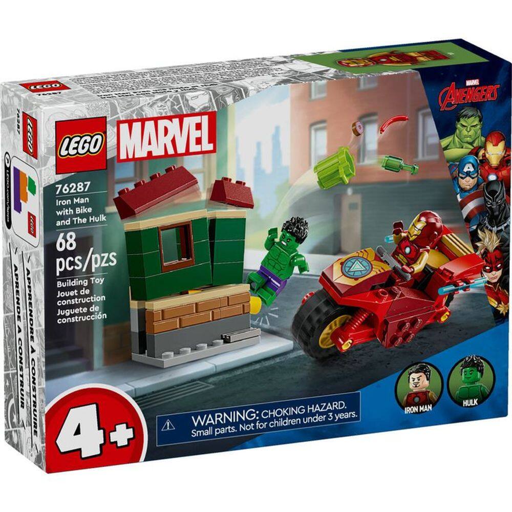 Blocos de Montar - Lego Marvel - Homem de Ferro com Motocicleta e o Hulk LEGO DO BRASIL