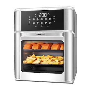Fritadeira Air Fryer Forno Oven Mondial Branco e Inox 2000W 12L AFON-12L-WI 110V