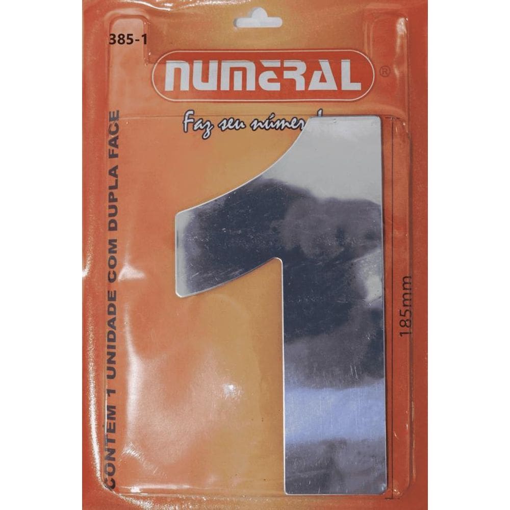 Número Residencial Numeral N.1 60Mm Espelhado
