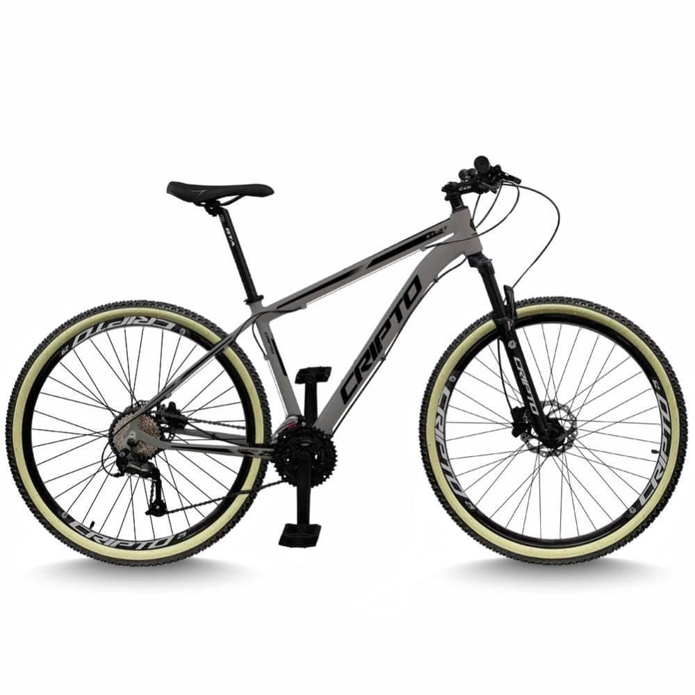 Bicicleta Aro 29 Cripto 24 Marchas Freios Disco E Suspensão Pneu Bege - Grafite/preto - 17" Grafite/preto