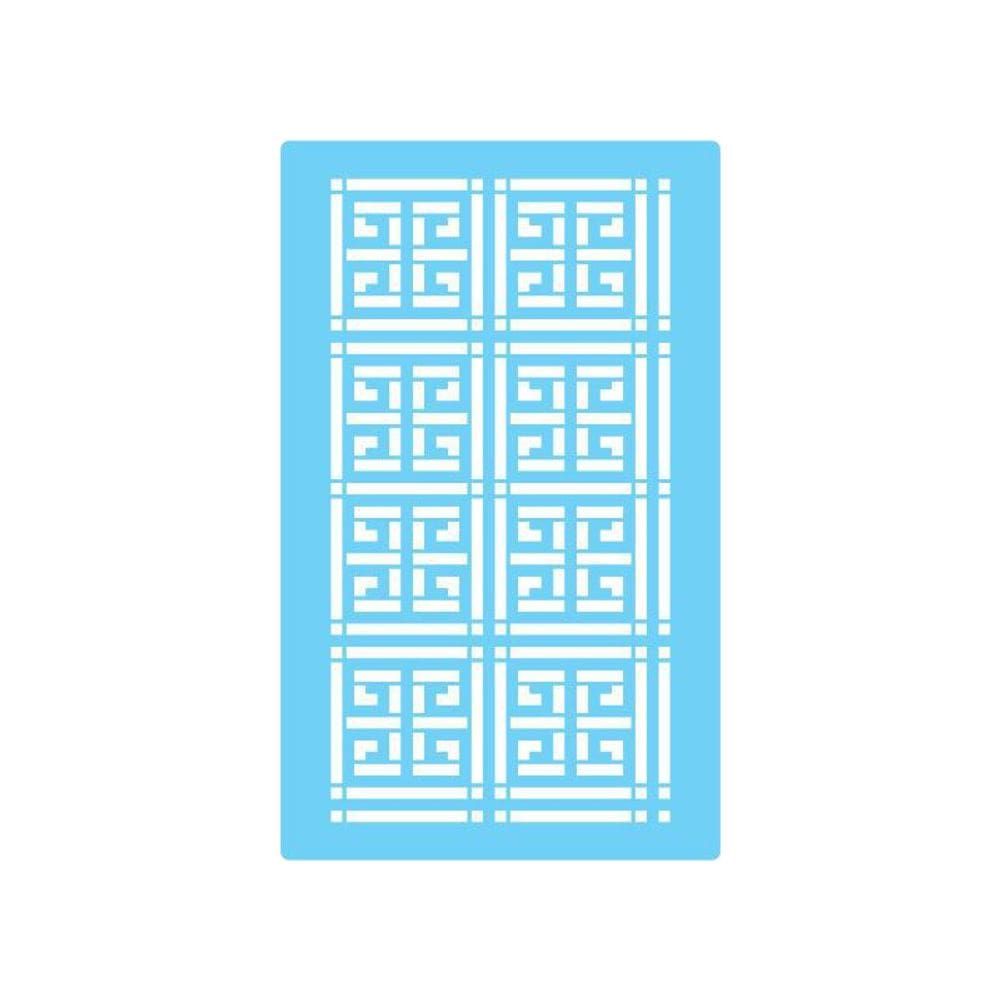 Stencil De Parede Tamako Ladrilhos - 55 X 90Cm - Ref 221